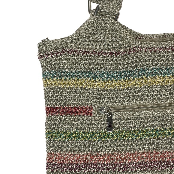 THE SAK Belle Crochet Voyager Colorful  Striped Boho Shoulder Beach Tote Bag - Picture 10 of 16